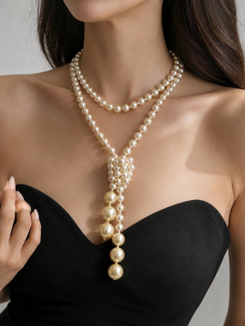 Vintage Pearl Jewelry 1960s Long Pearl Necklace 92 cm – Chic Statement Jewelry